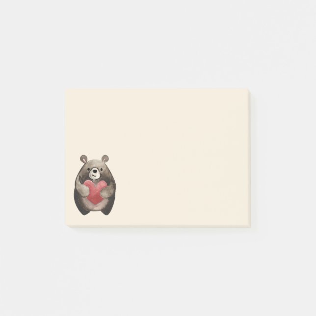 Valentine Bear Post-it Notes (Front)