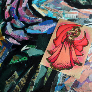 Valentine Belly Dancer Postcard