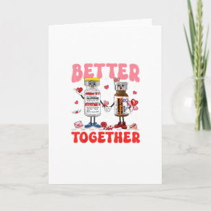 Valentine Better Together Nurse Pink Bow Modern De Card