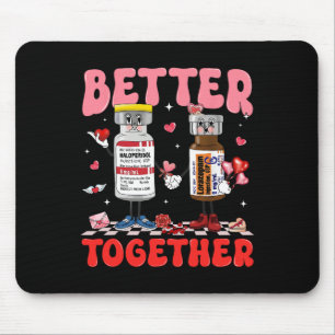 Valentine Better Together Nurse Pink Bow Rn Pct Cn Mouse Pad