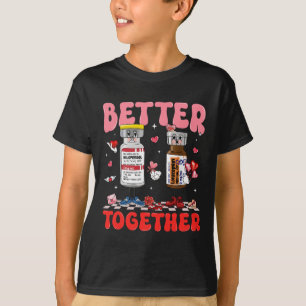 Valentine Better Together Nurse Pink Bow Rn Pct Cn T-Shirt