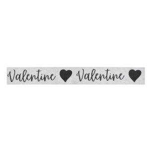 Valentine Black Glitter Grosgrain Ribbon