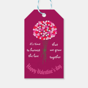 Valentine Bouquet of Love Flowers Gift Tags