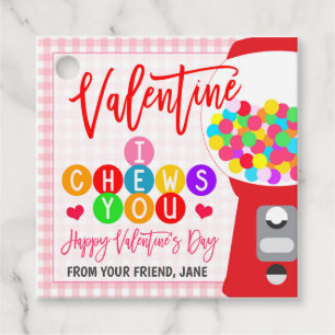 Valentine Bubble Gum Gift Tag