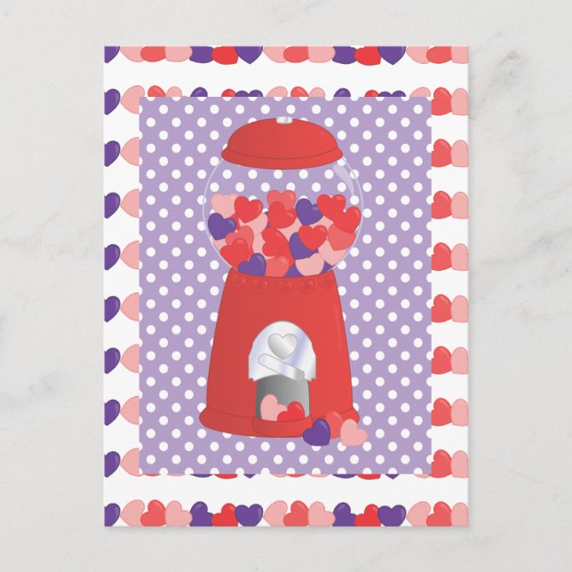 Valentine Bubblegum Holiday Postcard (Front)