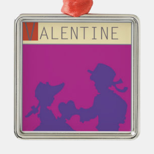 <Valentine> by Steve Collier Metal Tree Decoration