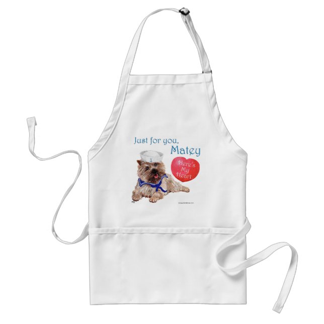 Valentine Cairn Terrier Standard Apron (Front)