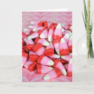 Valentine Candy Corn Holiday Card