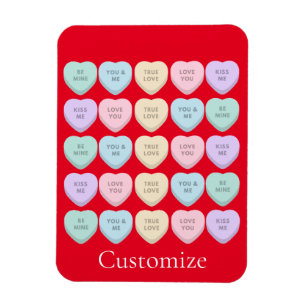 Valentine Candy Hearts Thunder_Cove Magnet