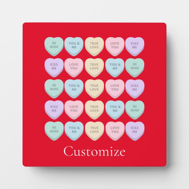 Valentine Candy Hearts Thunder_Cove Plaque (Front)