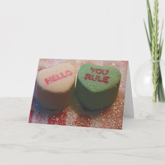 Valentine Candy Holiday Card (Front)