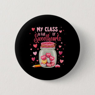 Valentine Candy Jar Teacher 6 Cm Round Badge