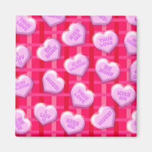 Valentine Candy Plaid Magnet