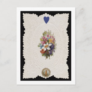 Valentine card depicting flowers, c.1840 (color l