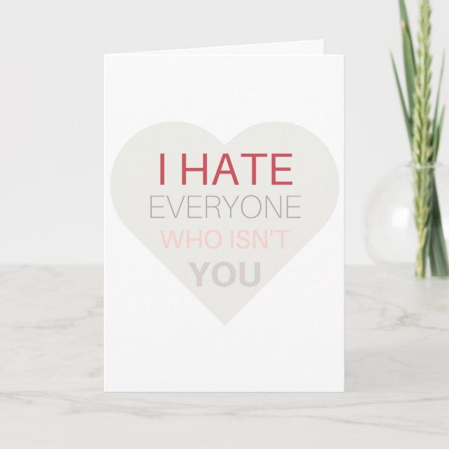 Valentine card for introverts (Front)