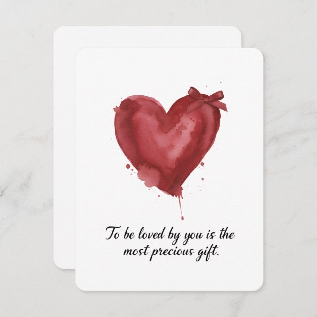 Valentine Card for Wife Romantic Love Message (Front/Back)