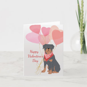 Valentine Card from your Rottweiler Heart Balloons