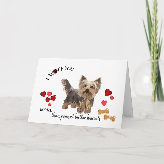 Valentine Card from Your Yorkshire Terrier Dog (Front)