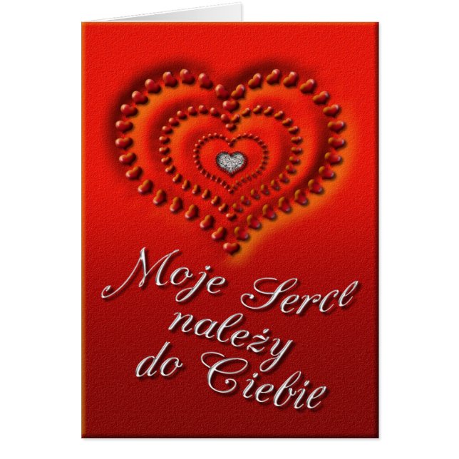 Valentine Card in Polish (Front)