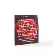 Valentine card personalized poem