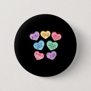 Valentine Cardiologist Hearts Candy Ekg Tech Telem 6 Cm Round Badge