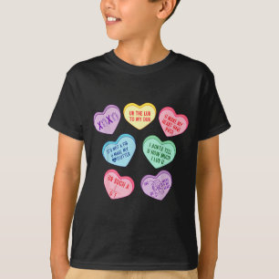 Valentine Cardiologist Hearts Candy Ekg Tech Telem T-Shirt