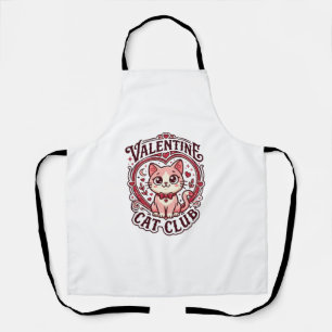 Valentine Cat Funny Cat Lover Design - Valentine C Apron