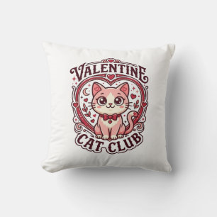 Valentine Cat Funny Cat Lover Design - Valentine C Cushion