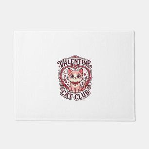 Valentine Cat Funny Cat Lover Design - Valentine C Doormat