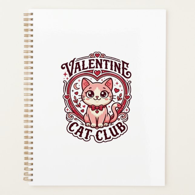 Valentine Cat Funny Cat Lover Design - Valentine C Planner (Front)