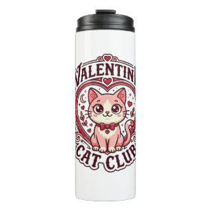Valentine Cat Funny Cat Lover Design - Valentine C Thermal Tumbler