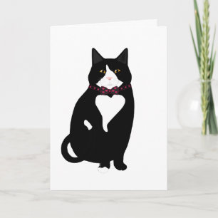 Valentine Cat Greeting Card
