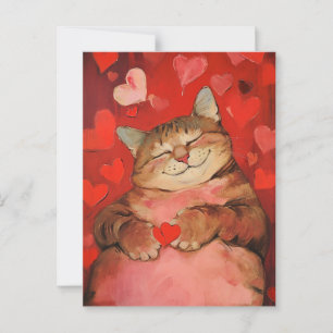 Valentine Cat Postcard
