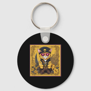 Valentine Cat Shirt Tab Key Ring