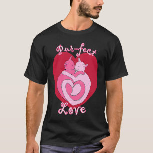 Valentine Cat Sweethearts Hugging Tails Make A Hea T-Shirt