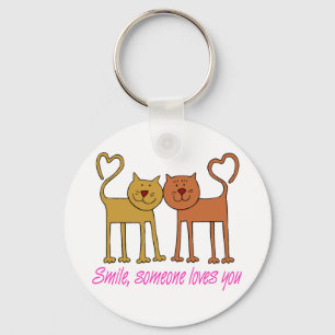 Valentine Cats In Love Key Chain
