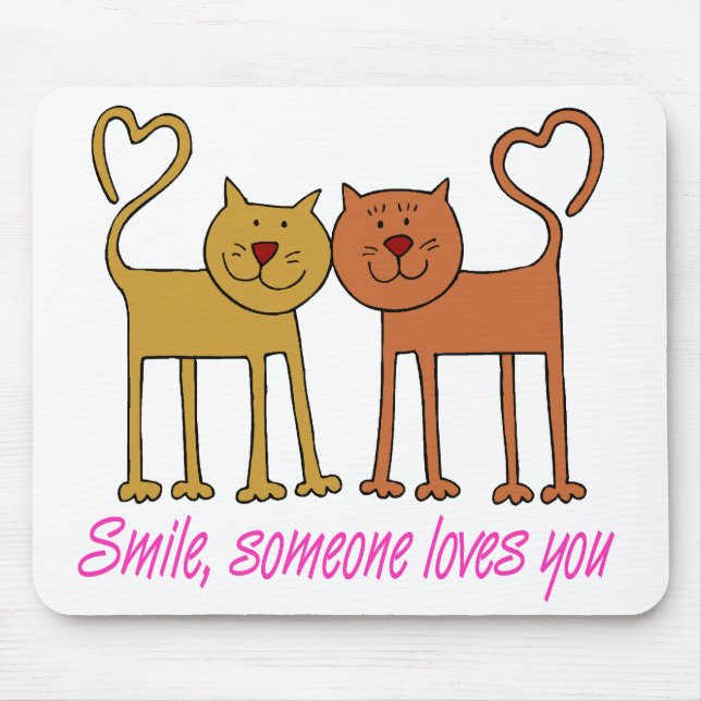 Valentine Cats In Love Mouse Pad (Front)