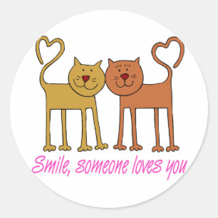 Valentine Cats In Love Stickers