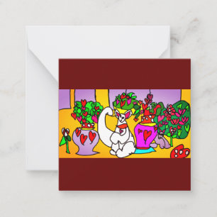 Valentine Cats playing  Mug Wooden Box Sign Magnet Card