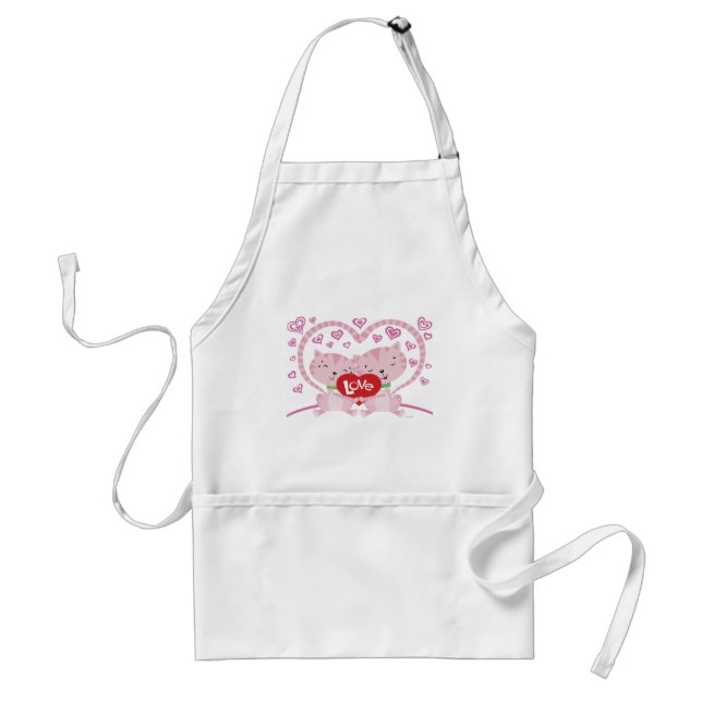 Valentine Cats Standard Apron (Front)