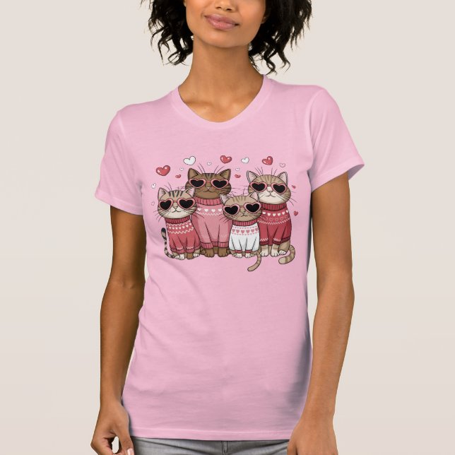 Valentine Cats T-Shirt (Front)