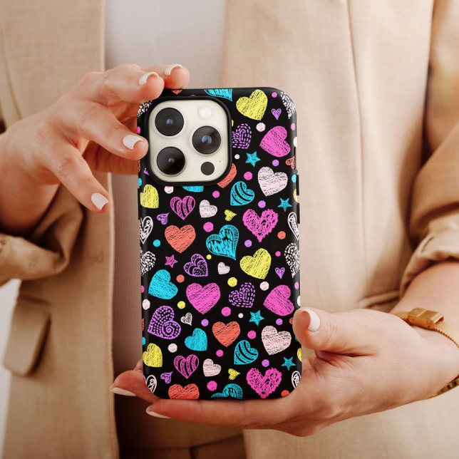 Valentine Chalk Hearts | iPhone 14 Case-Mate Case (Creator Uploaded)