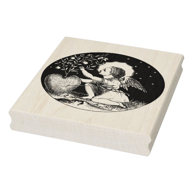 Valentine Cherub Angel Cupid with Heart Stamp (Stamp)