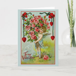 Valentine Cherub Vintage Card
