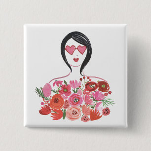 Valentine Chic I 15 Cm Square Badge