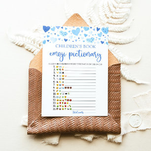 Valentine Children's Book Emoji Pictionary Game Invitation