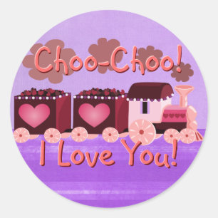 Valentine Choo Choo Train Sticker