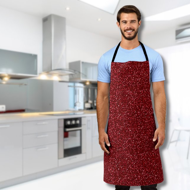 Valentine Classic Trendy Red Glitter Apron (Creator Uploaded)