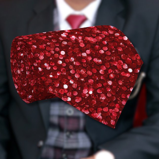 Valentine Classic Trendy Red Glitter Tie (Creator Uploaded)