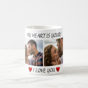 Valentine Coffee Mug I Love You with Couple Photos